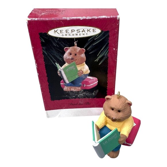 Hallmark Keepsake Ornament Set Of 1991 Elf In Boat Rapid Delivery Lot 3 Beaver - Picture 7 of 8